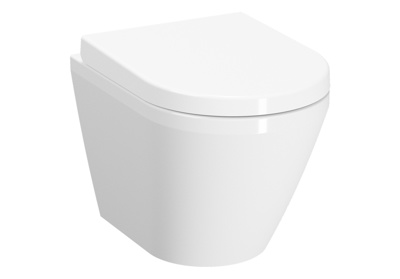 VitrA Integra Wall Hung Rimless Pan - Short projection, with Hidden Fixation - White