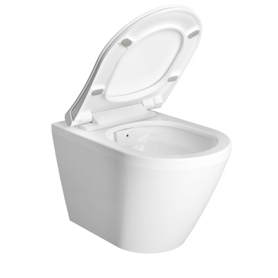 VitrA Integra Aquacare Rim-Ex Wall Hung Pan & Seat (for use with wall mounted stop valve)