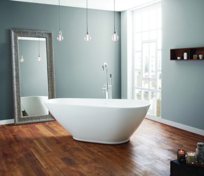 April Danby 1730 x 825mm Double Skinned Bath (inc. pre-fitted waste & chrome cover)