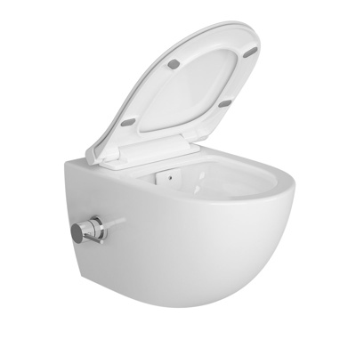 VitrA Sento Aquacare Wall Hung WC with Soft Close Seat and Integrated Stop Valve