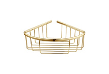 Bedgebury Deep Corner Basket - Matt Brushed Brass
