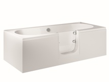 Cascade 1700 x 750mm Double Ended Easy Access Walk In Right Hand Bath - White